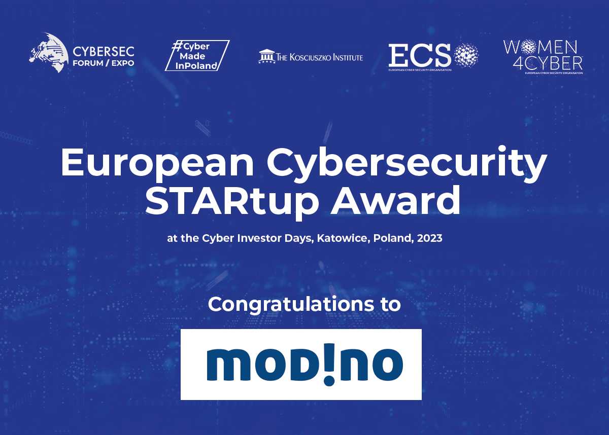 European Cybersecurity STARTup Award for Modino.io